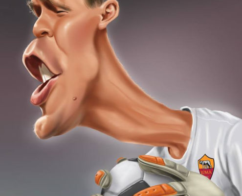 Szczesny caricature Juventus AS Roma