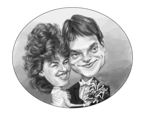 wedding caricature