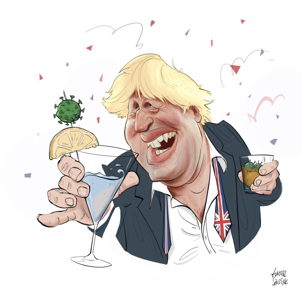 Boris Johnson - karykatura