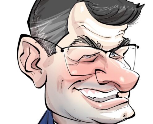 Karykatura biznesmena