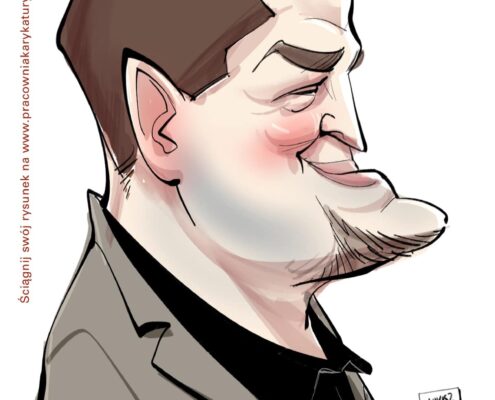 Karykatura z profilu
