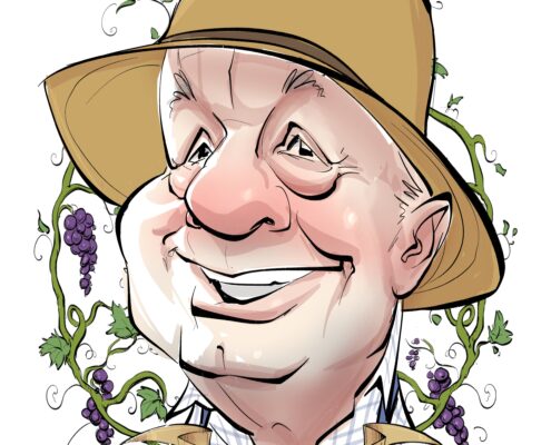 Karykatura winiarza