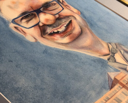 akwarelowa karykatura