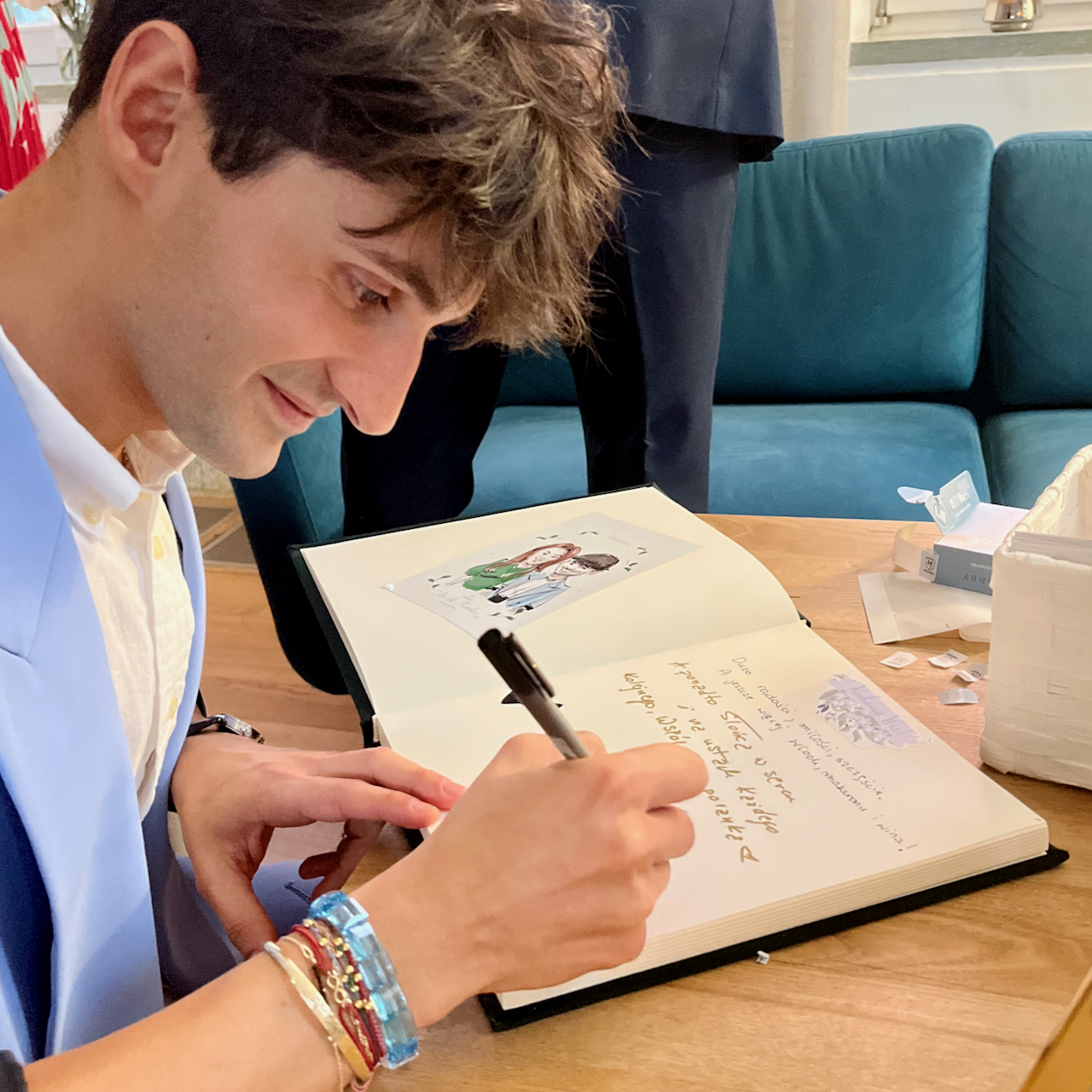 Wpis do Księgi Gości z karykaturą