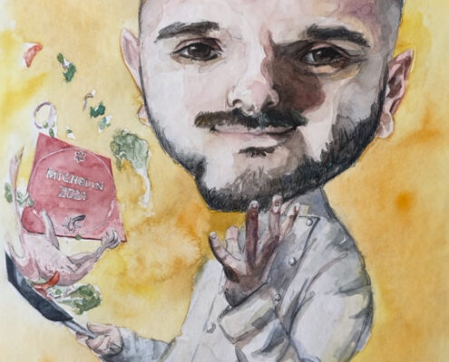 Karykatura szefa kuchni