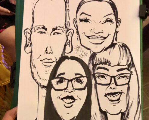 Karykatura przyjaciół